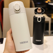 Straight drink bullet cover 304 stainless steel thermos cup for men and women students Simple fresh literary portable couple water cup