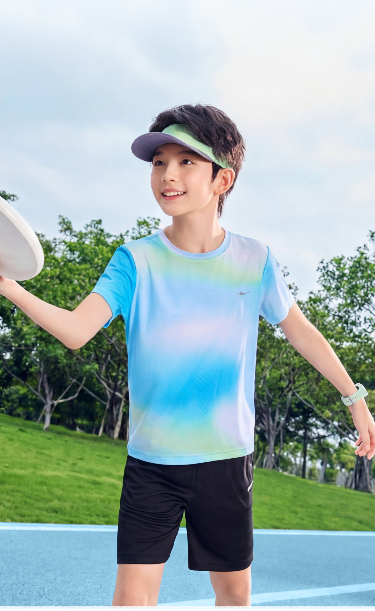 鸿星尔克童装儿童短袖T恤男童运动速干衣夏季新款青少年女童上衣 — 6