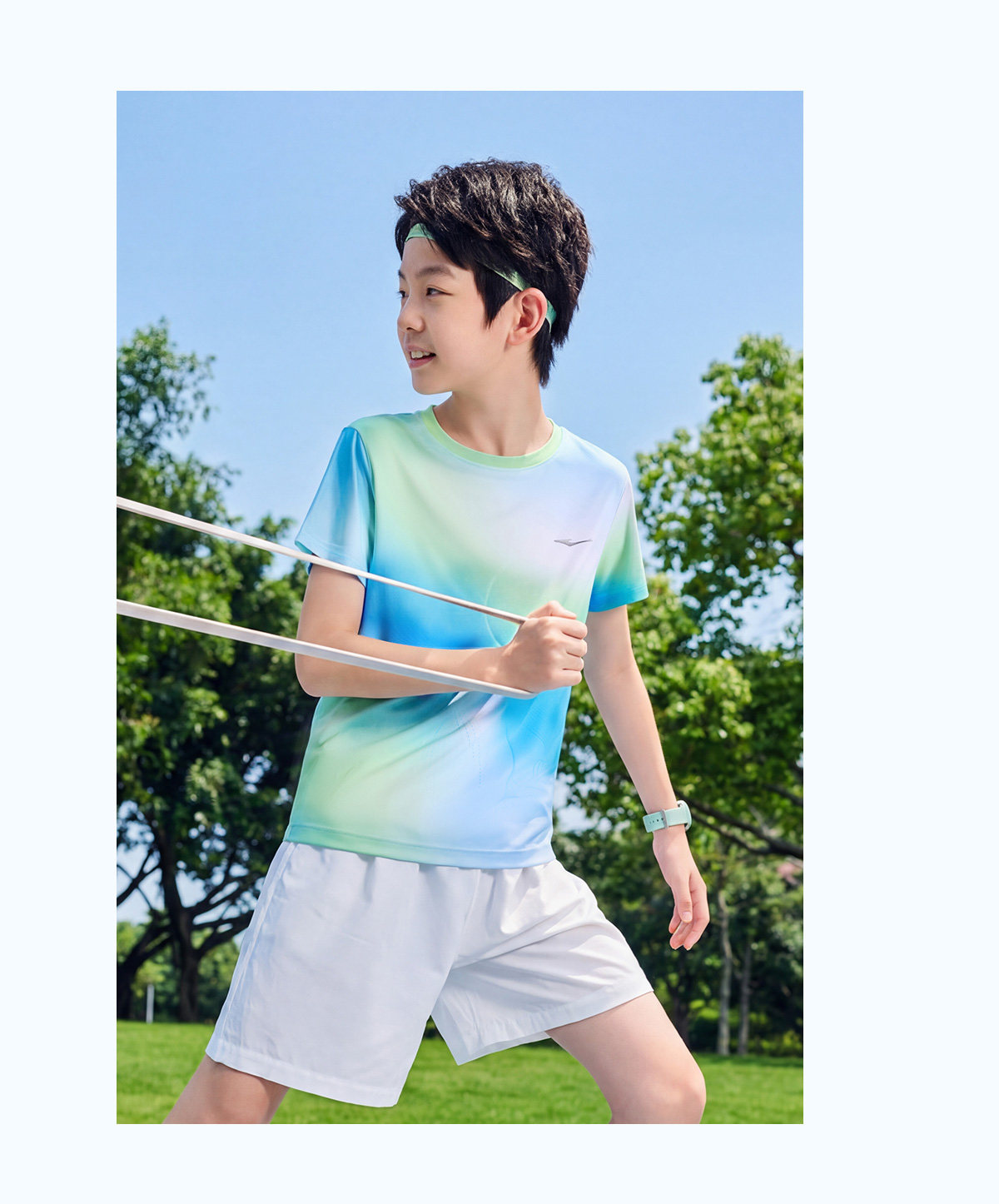 鸿星尔克童装儿童短袖T恤男童运动速干衣夏季新款青少年女童上衣 — 14
