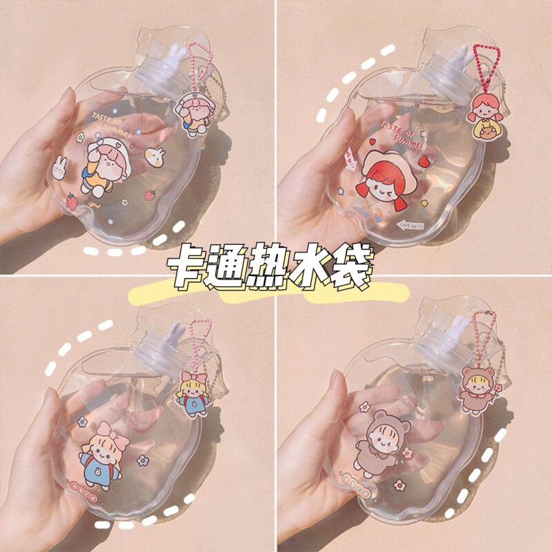 ins wind injection water hot water bottle winter student portable small warm water bag portable hot compress cartoon cute warm water bag