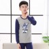 Teen đồ lót phù hợp với cậu bé quần quần áo cotton mùa thu mùa thu mỏng để giữ cho học sinh trung học cơ sở ấm nhấn quần áo mấu chốt đồ ngủ mùa đông. 