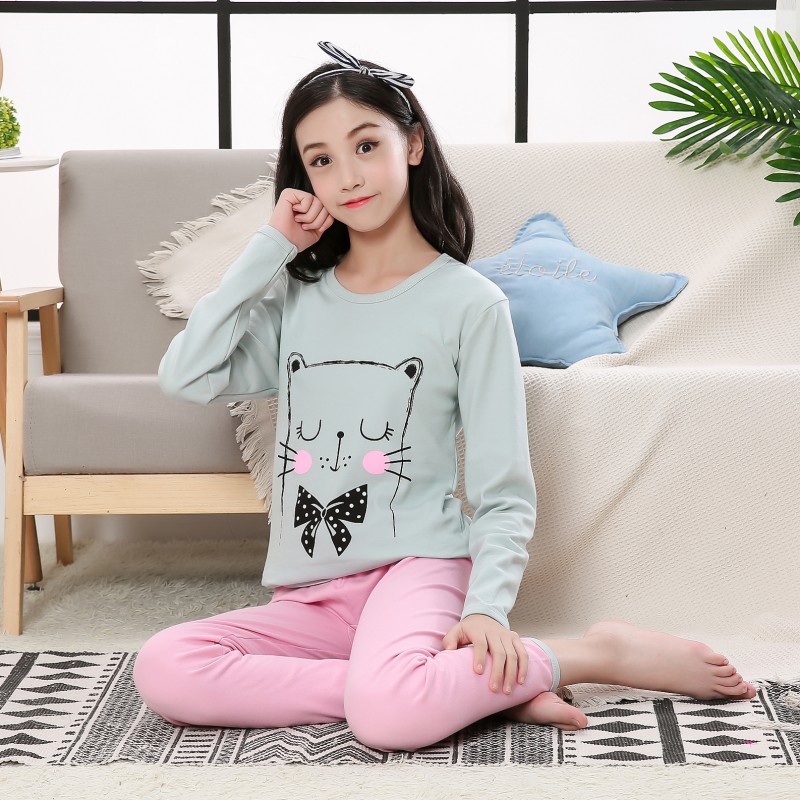 Teen đồ lót phù hợp với cậu bé quần quần áo cotton mùa thu mùa thu mỏng để giữ cho học sinh trung học cơ sở ấm nhấn quần áo mấu chốt đồ ngủ mùa đông.