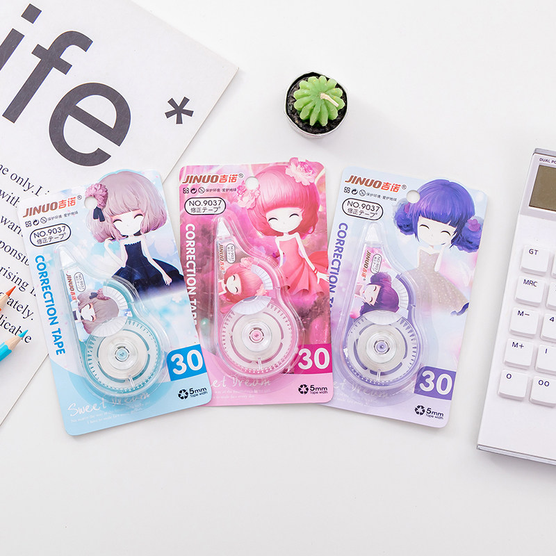 20 meters correction with school bully small fresh cartoon large capacity student scribble with correction with stationery supplies super value