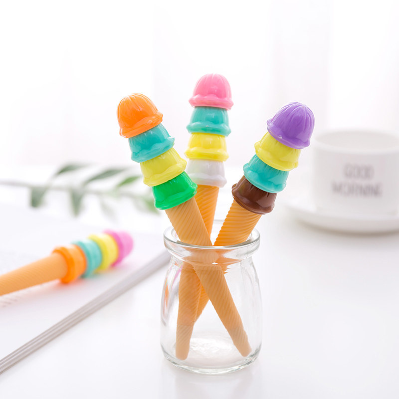 Brief Fi Creative Ice Cream Styling Needle With Pen Signature Pen Cute Student Prize Water-based Pen Kawoi