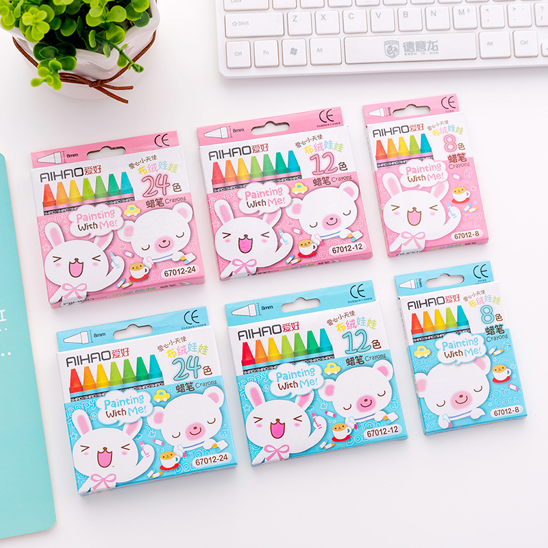 Hobby Stationery Oil Painting Stick 8 Colors 12 Color 24 Color Non-toxic crayon Summer Supplies Painting Tool