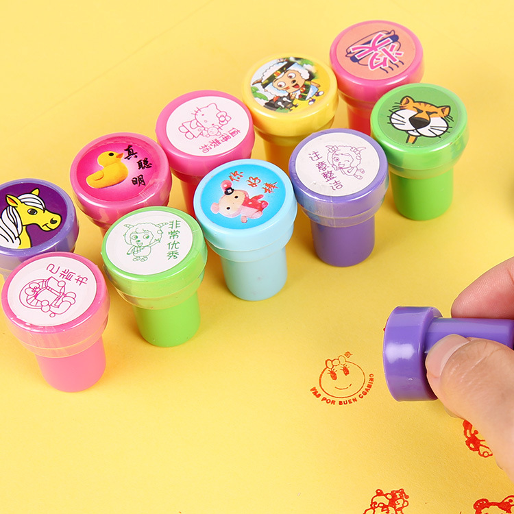 Timi home Rubber expression seal Round pattern Rubber seal Student supplies Toy seal Cartoon seal