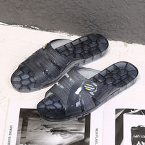 Indoor and outdoor mens summer deodorant slippers mens home soft bottom summer sandals non-slip crystal bath home bathroom