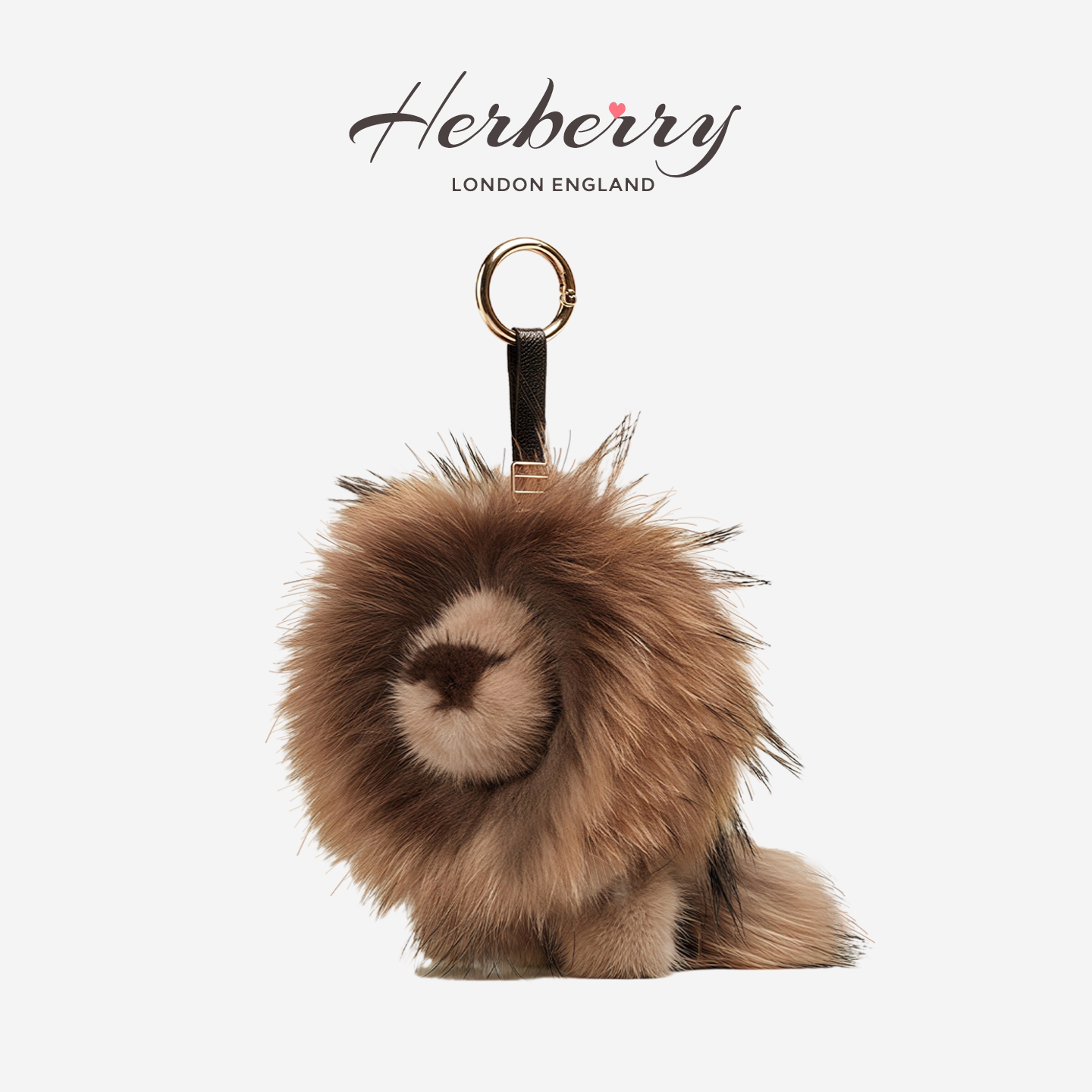 HERBERRY可爱毛绒狮子挂件汽车钥匙扣毛绒公仔包包挂饰礼物