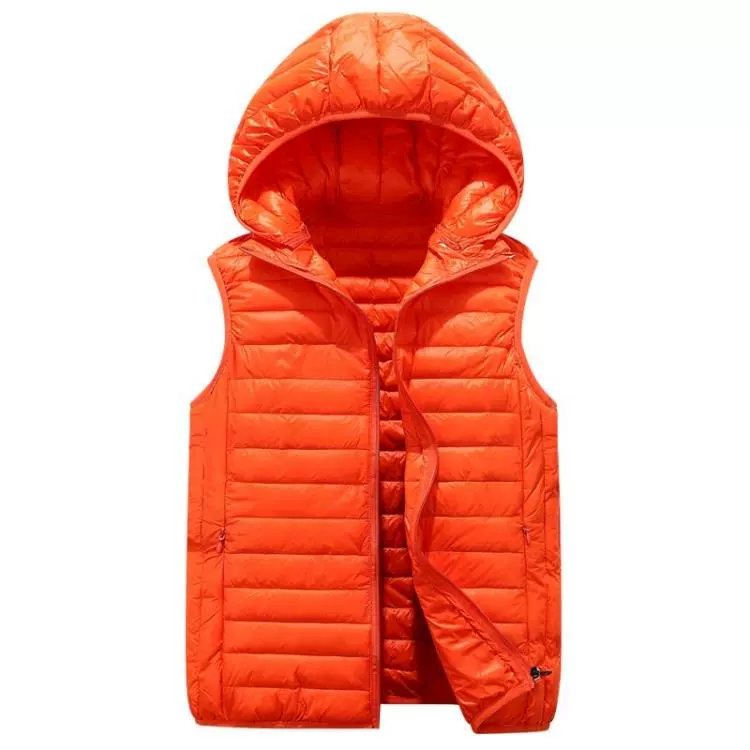 Mùa xuân nhẹ xuống áo vest nữ ngắn trùm đầu mùa thu và mùa đông cặp vợ chồng mới trẻ em áo khoác ấm áp áo hoodie nữ cute