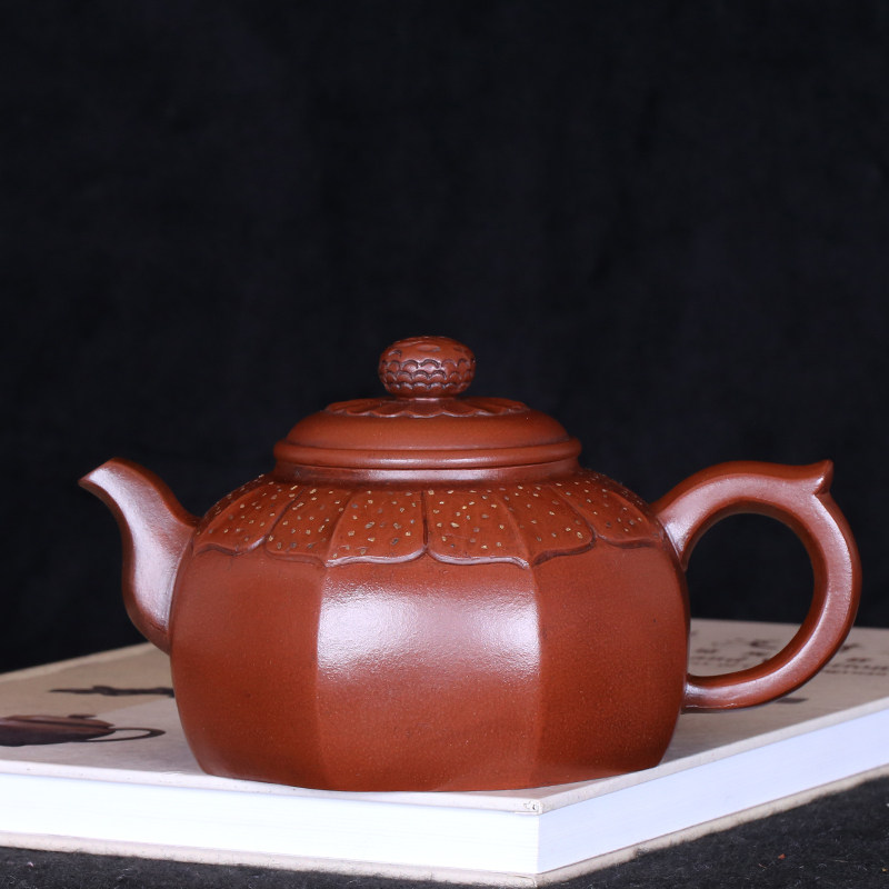 Taiwan returning old purple sand pot, famous master, Feng Guilin in the early days of the Republic of China, hand-made Bafang sand pot