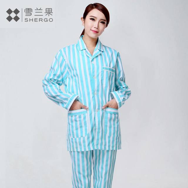 Snowland Fruit Women's Hospital Gown Long-Sleeve Set Hospital Clothing Patient Home Wear Patient Clothing Patient Gown