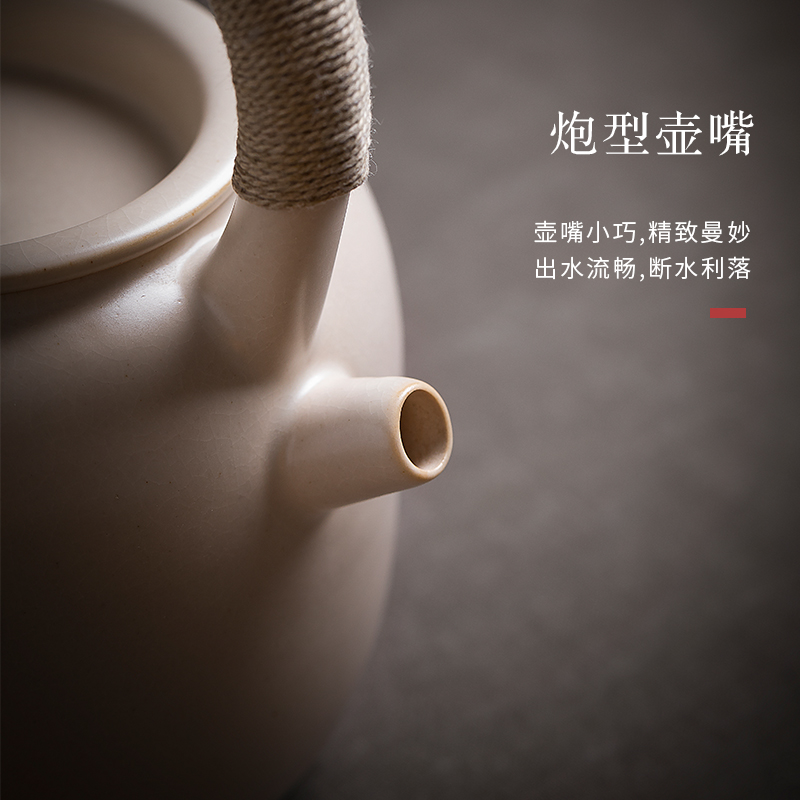 Soda is Cloud art of jingdezhen glaze manual white clay pot pot kettle pot clay POTS to girder kung fu tea taking