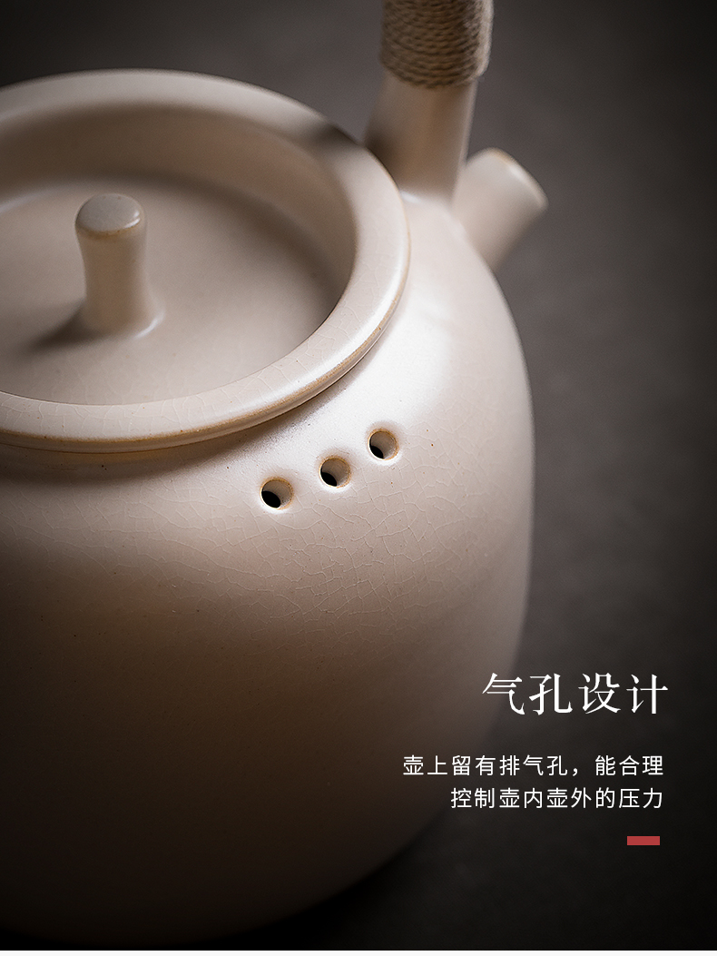 Soda is Cloud art of jingdezhen glaze manual white clay pot pot kettle pot clay POTS to girder kung fu tea taking