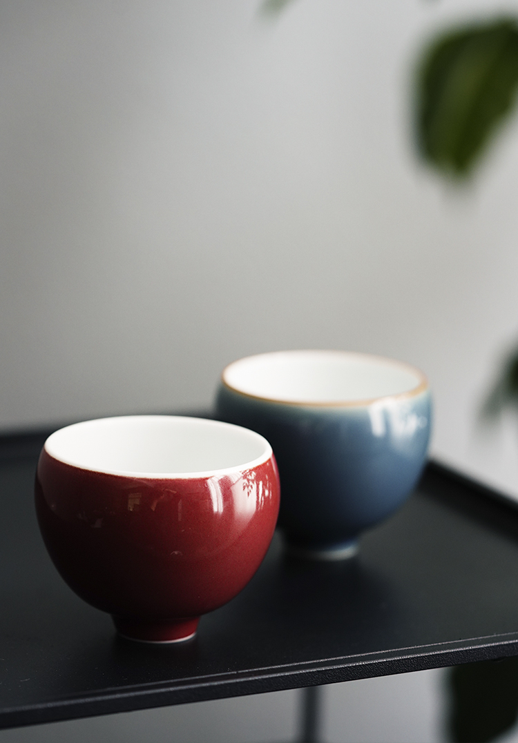 Cloud operation manual color glaze master heart cup sample tea cup kung fu tea tea ceramic bowl, single CPU personal cup