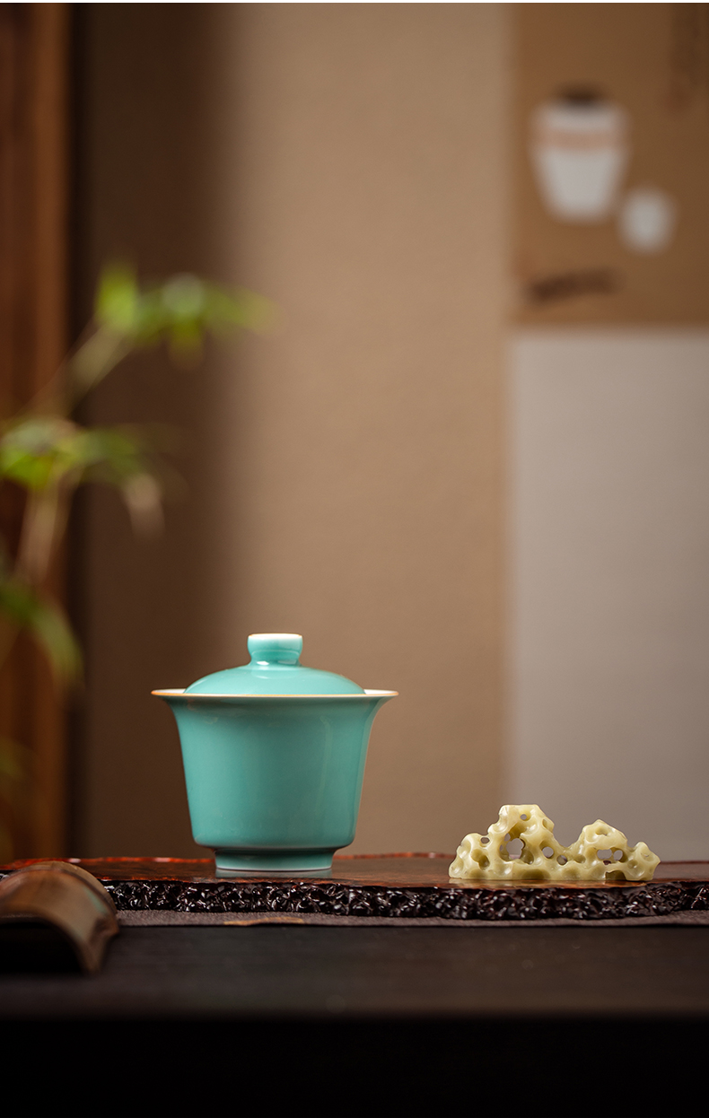 Cloud art of jingdezhen manual undressed ore color glaze just 2 tureen ceramic cups without tea bowl of kung fu tea set