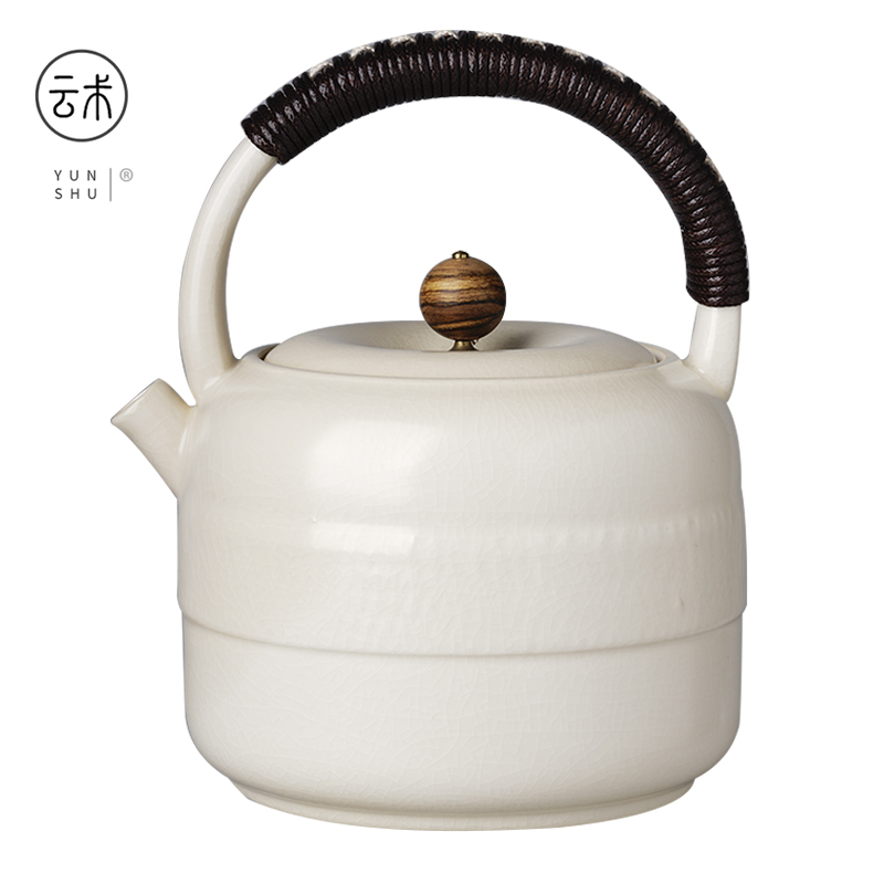 Cloud jingdezhen pure manual soda glazed pottery pot of ablation pot of boiled tea pot to girder on kung fu tea set for