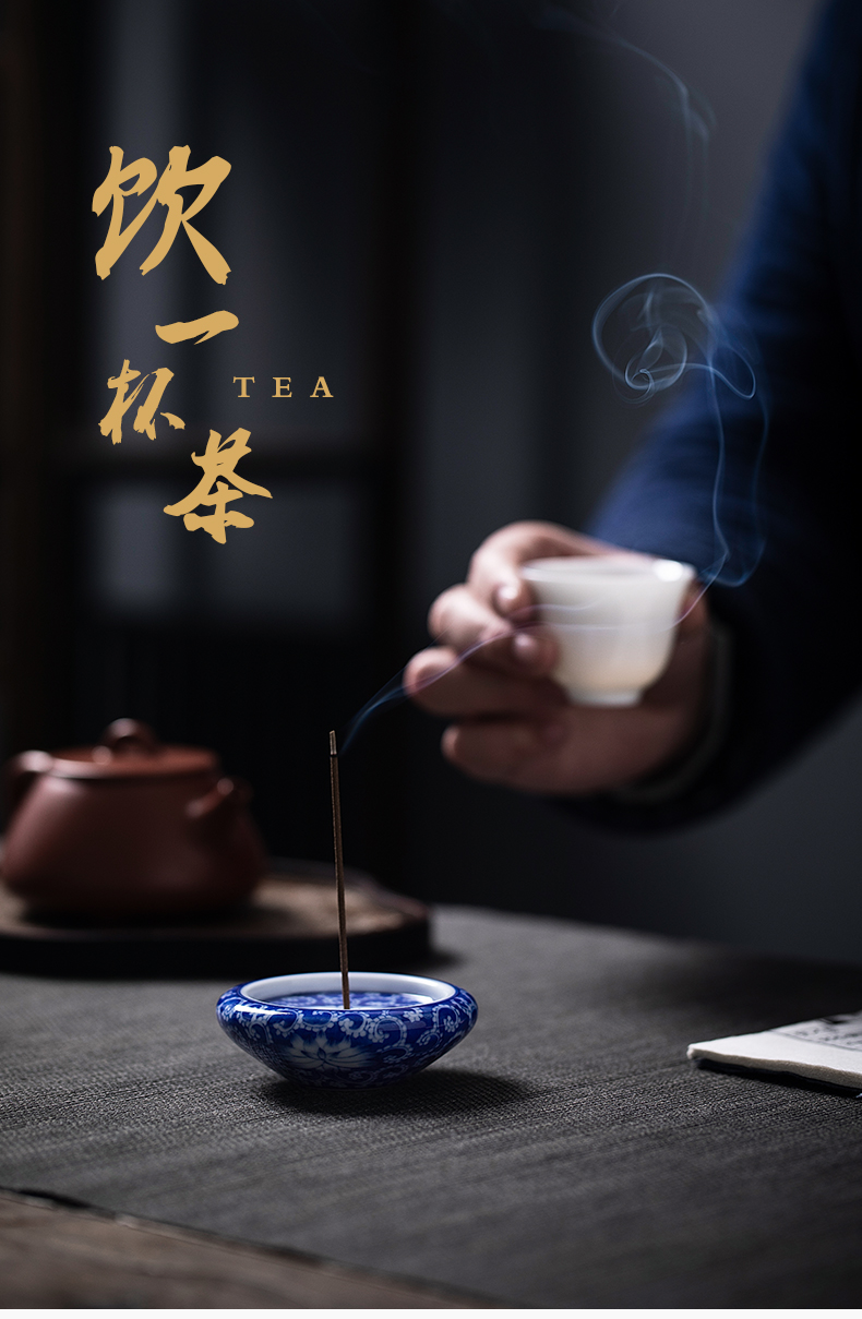 Cloud art of jingdezhen hand - made porcelain cover put incense inserted dual ceramic lid kung fu tea tea taking of spare parts