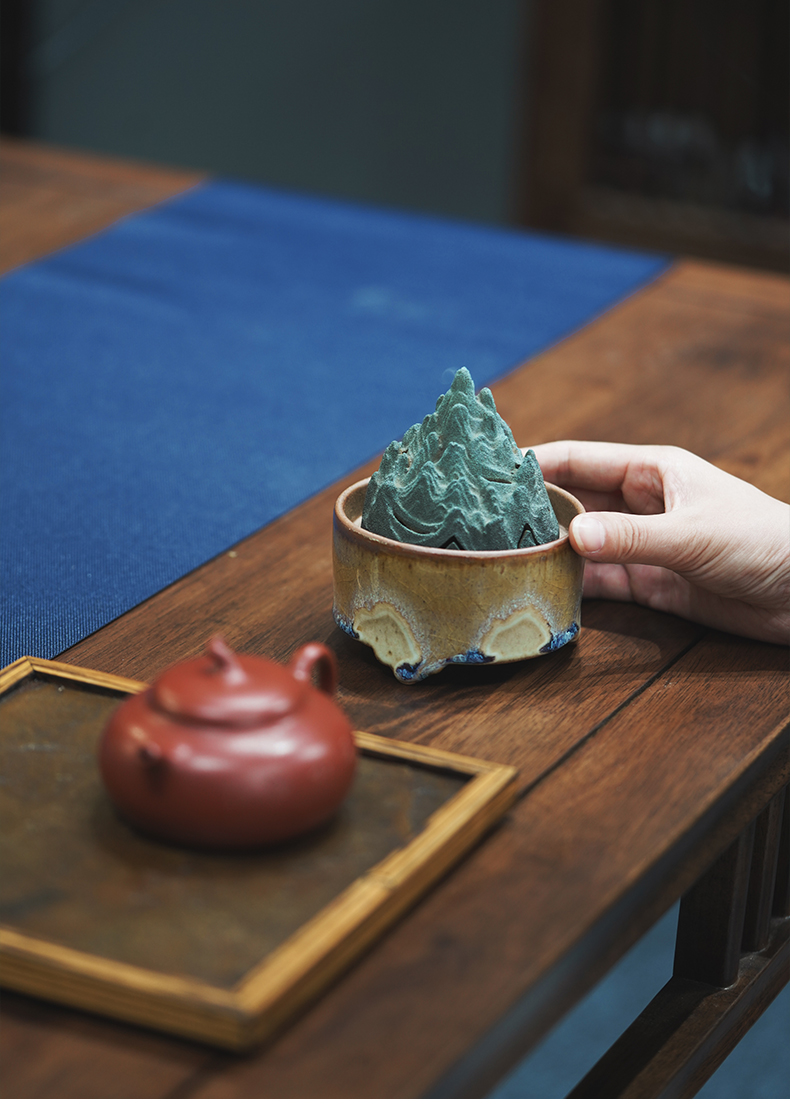 Cloud art of zen coarse TaoQingShan censer cigarette aromatherapy creative interior dish incense buner, tea taking furnishing articles
