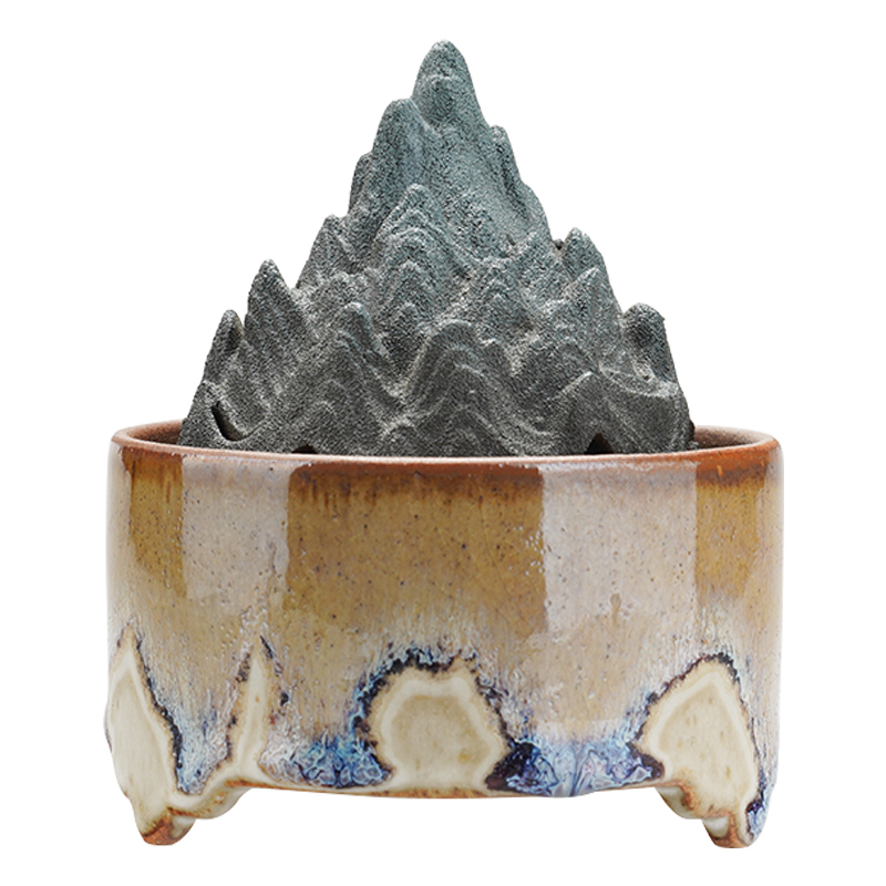 Cloud art of zen coarse TaoQingShan censer cigarette aromatherapy creative interior dish incense buner, tea taking furnishing articles