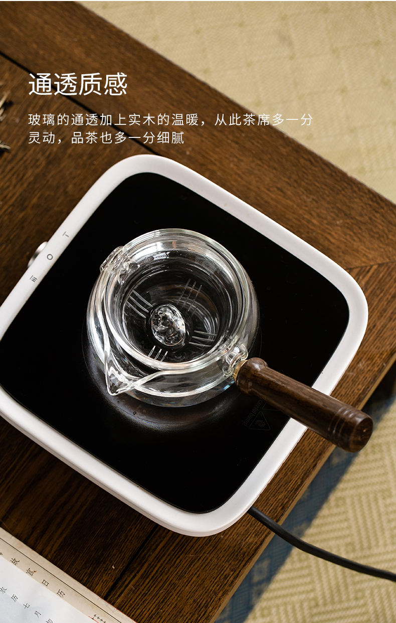 The Japanese side of heat - resistant glass teapot single pot of rotating filter tank electric TaoLu cook kung fu teapot The teapot