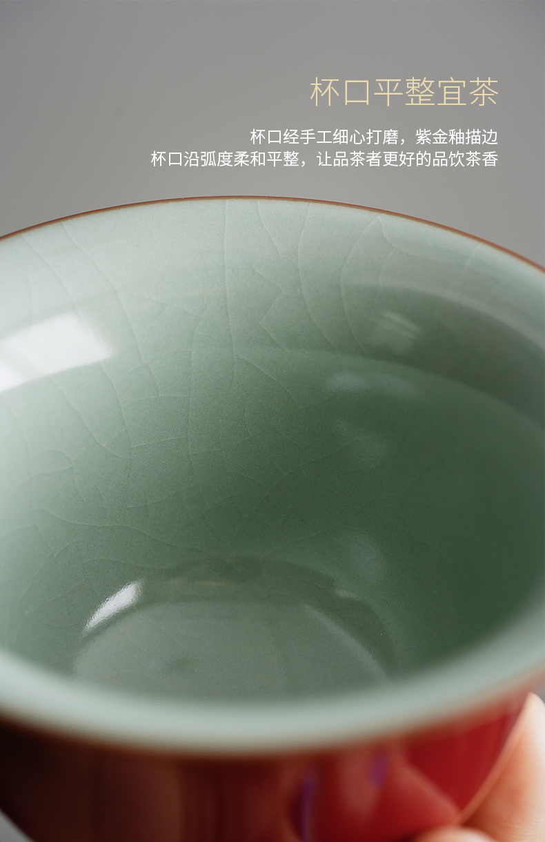 Cloud jingdezhen manual ji red your up operation three tureen slicing can only keep ceramic tureen tea bowl of kung fu