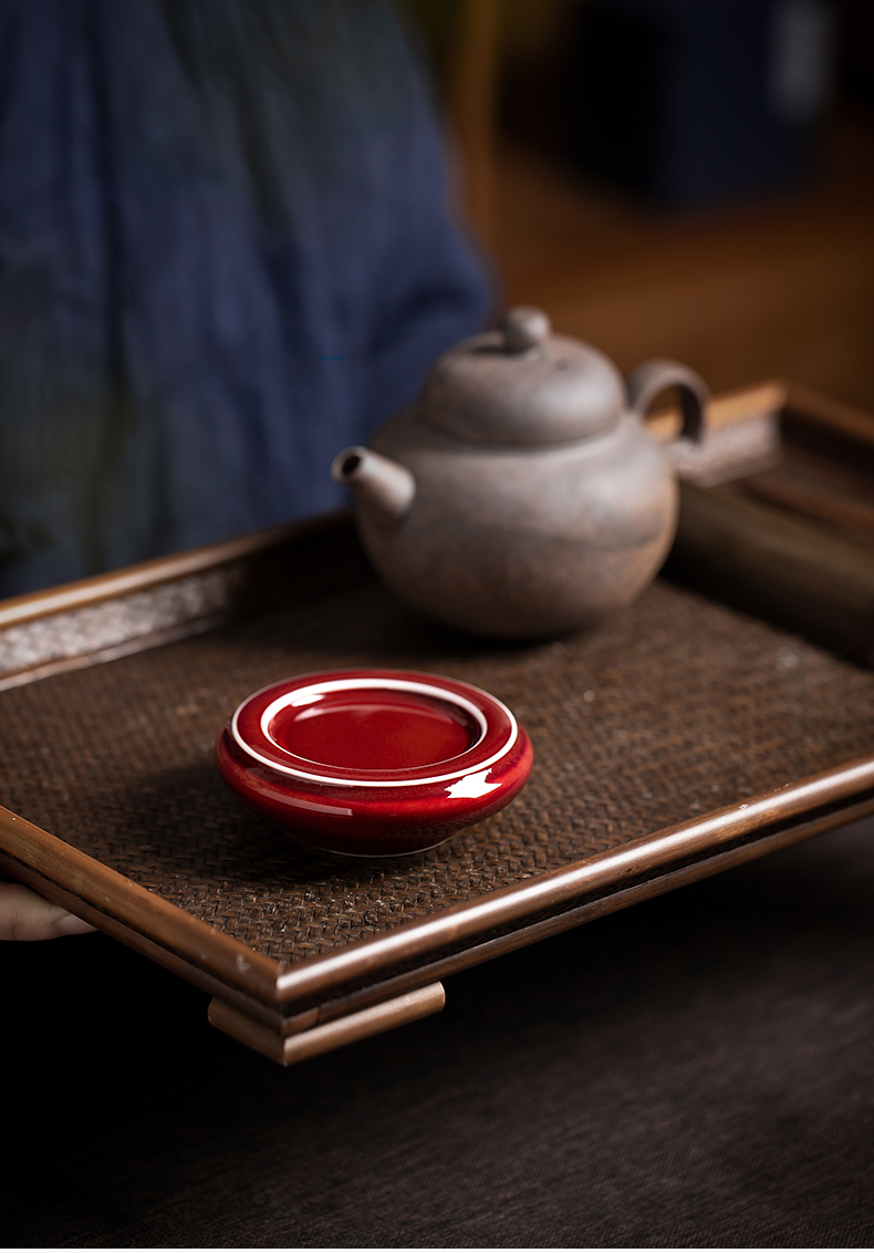 Cloud art of jingdezhen ruby red ceramic cap buy maintain kung fu tea set zero bracket furnishing articles tea tea set