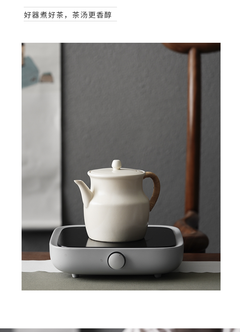 Cloud art of jingdezhen manual soda glaze tea white clay ceramic POTS ceramic teapot household health pot of boiled tea kettle