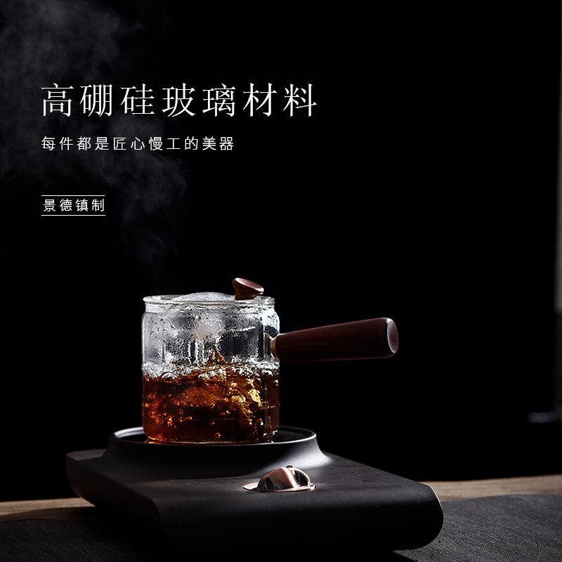 Cloud art glass tea steamer heat side boil pot of thickening automatic filtering teapot the tea, the electric TaoLu use tea set