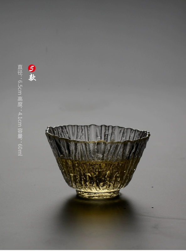 Yunshu Glass Tea Cup Master Cup Cup cá nhân Kính chịu nhiệt Kung Fu Bộ tách trà Cup Cup đơn - Trà sứ