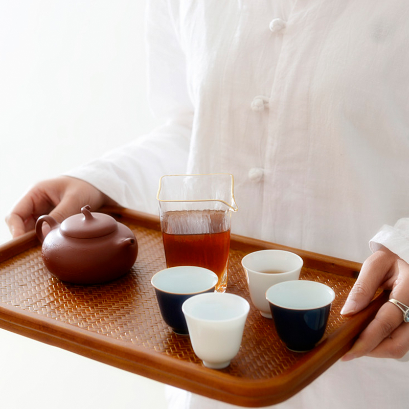 Cloud art of jingdezhen manual sweet white glaze cup sample tea cup ji blue glaze color glaze kung fu masters cup a cup of tea