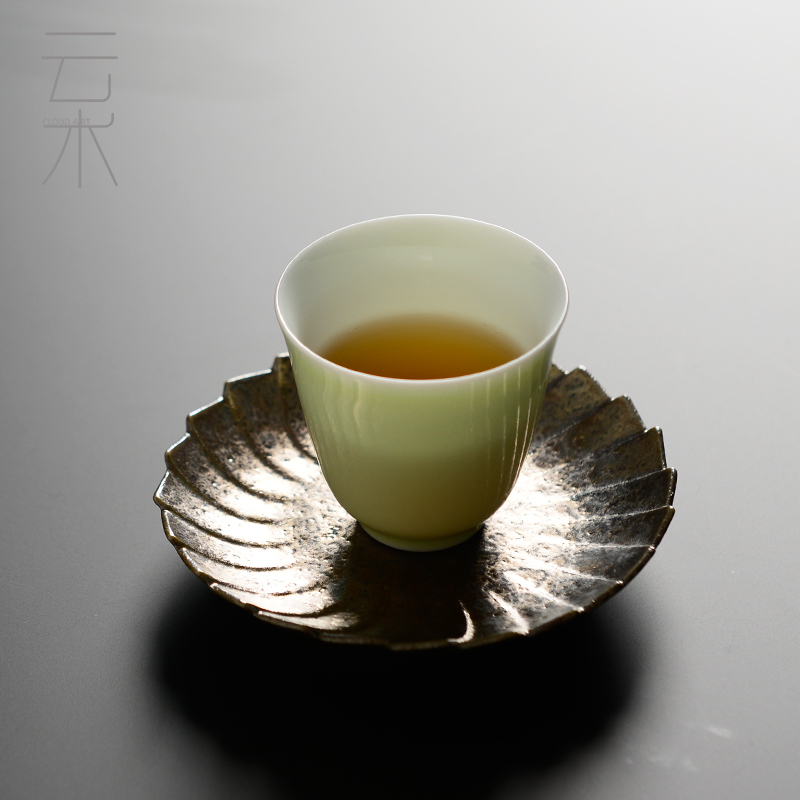 Cloud art of jingdezhen ceramic cup cup mat tea accessories tea set zero heat insulation cup mat all hand