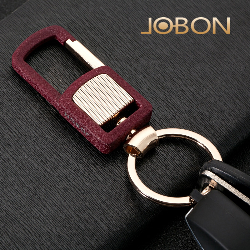 jobon mid-state minimalist business car key button men waist hanging creative metal pendants keyring gift