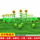 Miniature Model Simulates Crops Such as Cabbage, Wheat, Rice, Corn Stalks, and Rapeseed Flowers, Creating a Simulated Farm Scene
