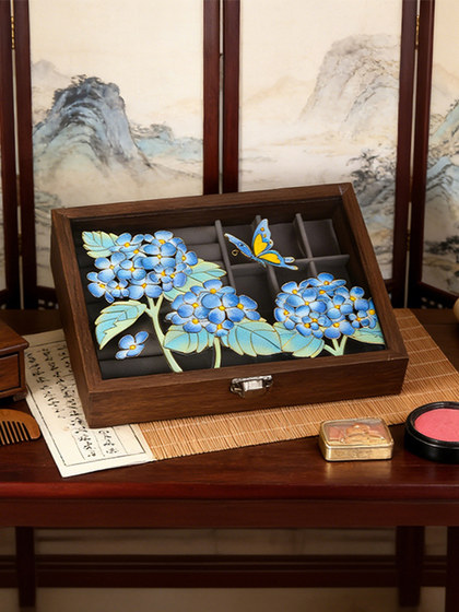 Intangible cultural heritage traditional cloisonné free cloisonné enamel painting jewelry box storage box handmade diy material package company team building research activities handmade high-end cloisonné enamel newlywed Dragon Boat Festival gift