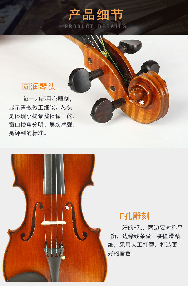 Nhạc cụ Qingge QV318 Hướng dẫn biểu diễn sân khấu Sun Xuefeng Master Pro-Guamel Guarari 1743 violin - Nhạc cụ phương Tây guitar điện fender