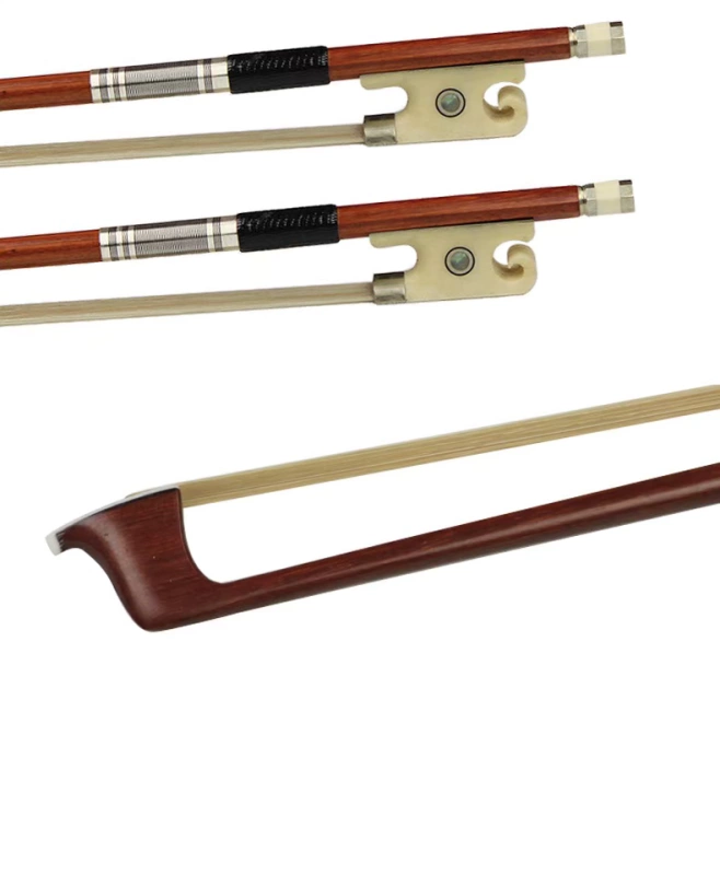 Nhạc cụ Qingge G212 Brazil Sumu violin Bow Black and White Bull Bone Bow Bow 1/2/3/4/4 - Phụ kiện nhạc cụ dây guitar classic