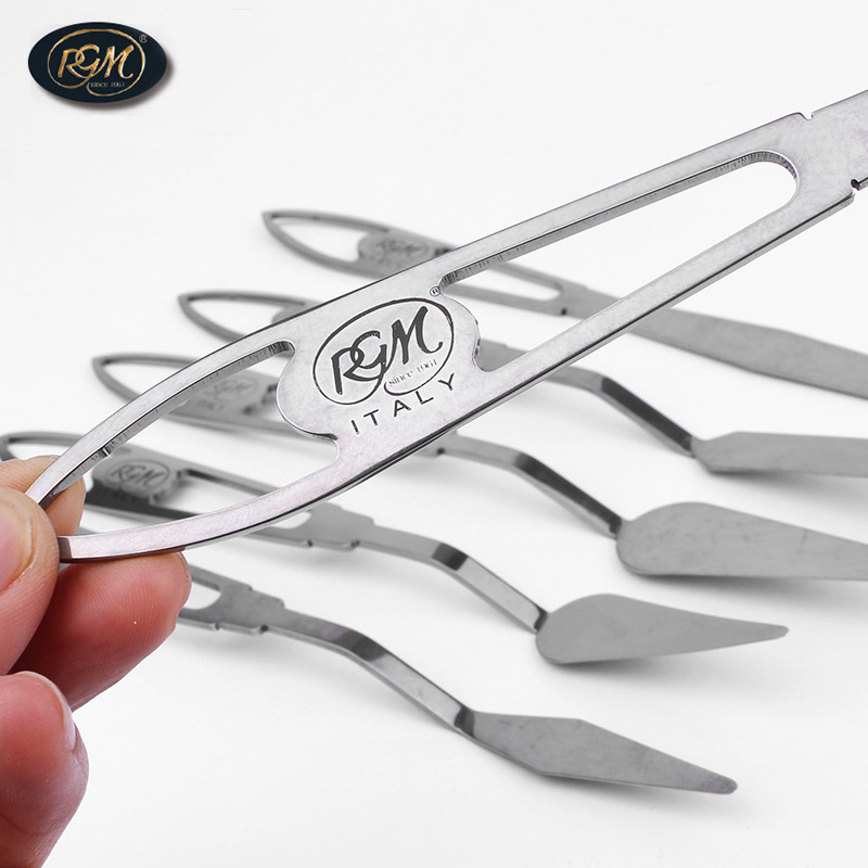 Italy imported RGM all stainless steel handle hollow handle oil painting palette knife scraper oil painting scraper