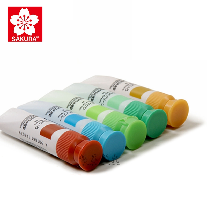 Japanese cherry blossom sakura transparent watercolor pigment 12ml single - branch set gold and silver 24 color comic drawing effect drawing