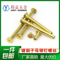 Copper-plated mother-in-law rivets plywood ledger nails butt screws and nuts photo album rivets recipe mother-in-law nails M5*5-100