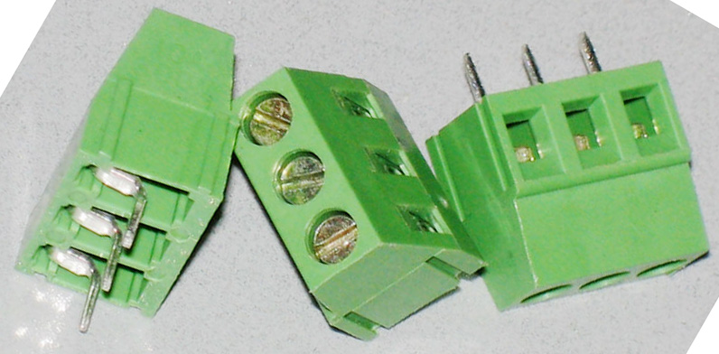 KF128-3P wiring terminal seat 5 08mm (5 0mm) green splicing