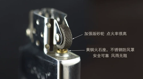 Защитная ветрозащитная креативная ультратонкая старомодная медная зажигалка на керосине