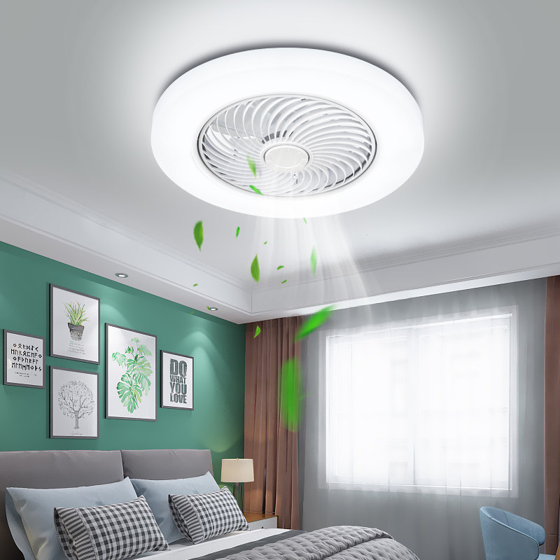 Ceiling ceiling fan light Dining room Bedroom dining room Children's invisible blade-free ceiling fan light Simple hanging ceiling integrated ceiling fan light