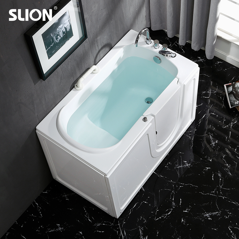 Lion Forest Elderly People's Bathtub with Barrier-Free Side Opening, Walk-In Bathtub for Disabled People, Household Japanese-Style Bathtub