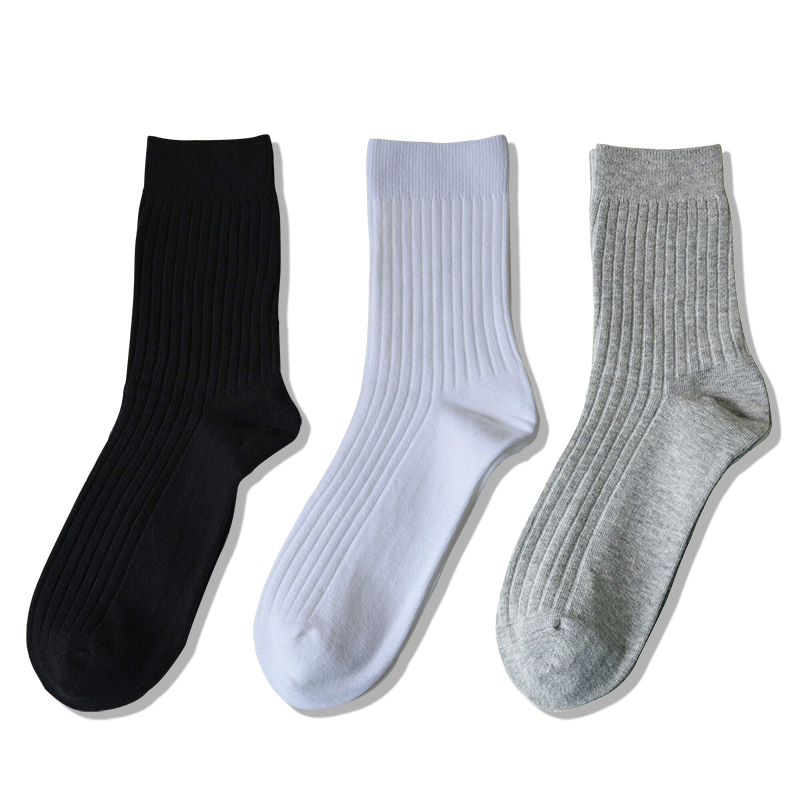 Vớ nam Vớ mùa đông Vớ nam Cotton ngắn Vớ đen và trắng Thuyền đơn giản Vớ màu khử mùi vớ tất đẹp