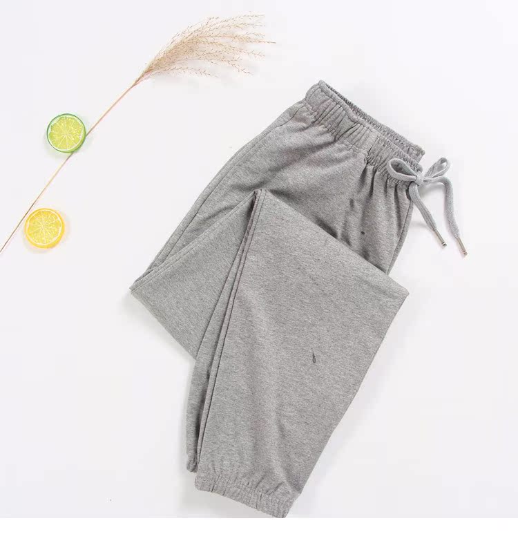 Mùa thu và mùa đông cotton terry quần ngủ nhà quần nam và nữ quần thường thoải mái rộng thoải mái kích thước lớn eo cao quần pin quần tây nam đẹp