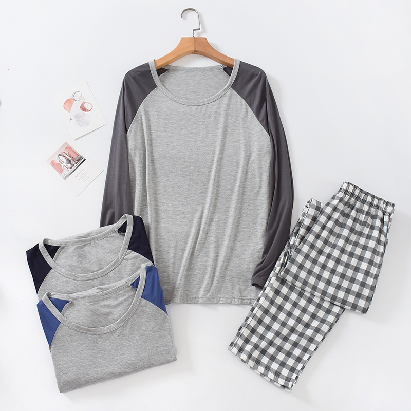 New Coloured Men's Sleeping Men's Sleepwear Home Wear Thin size Sizes Casual Two-style clothes can be worn out of spring and summer