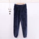 Mùa thu và mùa đông flannel nam và nữ quần ngủ dày rộng ấm áp kín miệng chân chân cỡ lớn nhà dài đôi