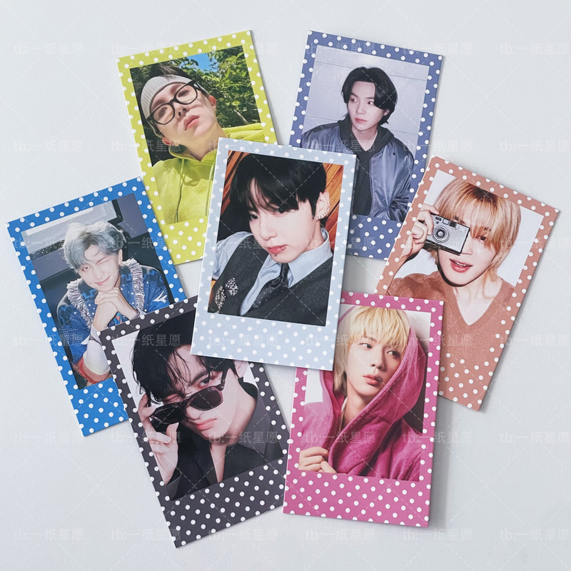 Support Goods for Bts: Polka Dot Polaroid Photo Cards, Self-Printed Merchandise, Support Packages, Small Gifts