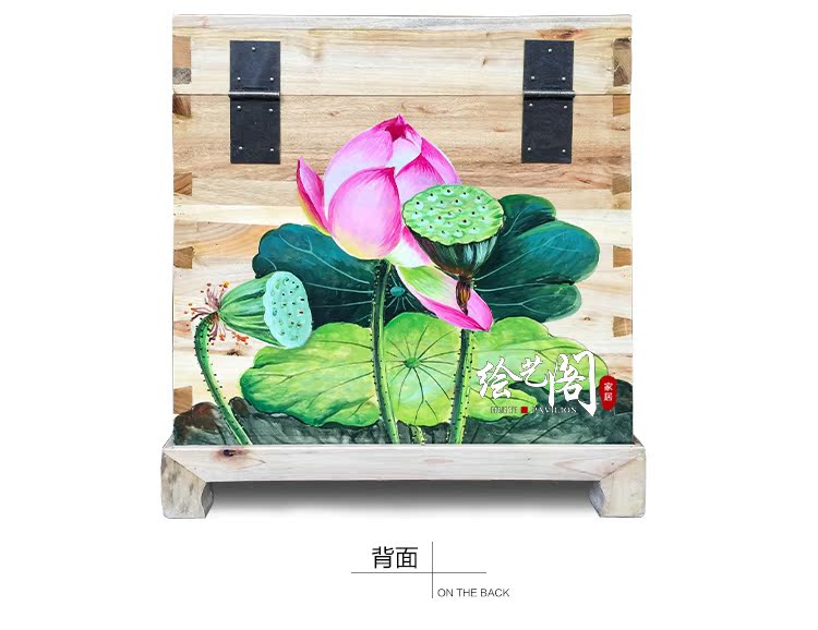 Mới sơn phong cách Trung Quốc sơn màu long não hộp gỗ rắn tủ lưu trữ giường đám cưới của hồi môn lộn xộn nội thất hộp - Cái hộp hộp gỗ đựng trang sức