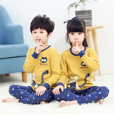 Childrens quần mùa thu bông dây quần mỏng cậu bé cô gái pajamaboys chàng trai bộ đồ lót bé.